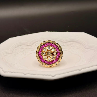 Ruby Bloom Polki Ring