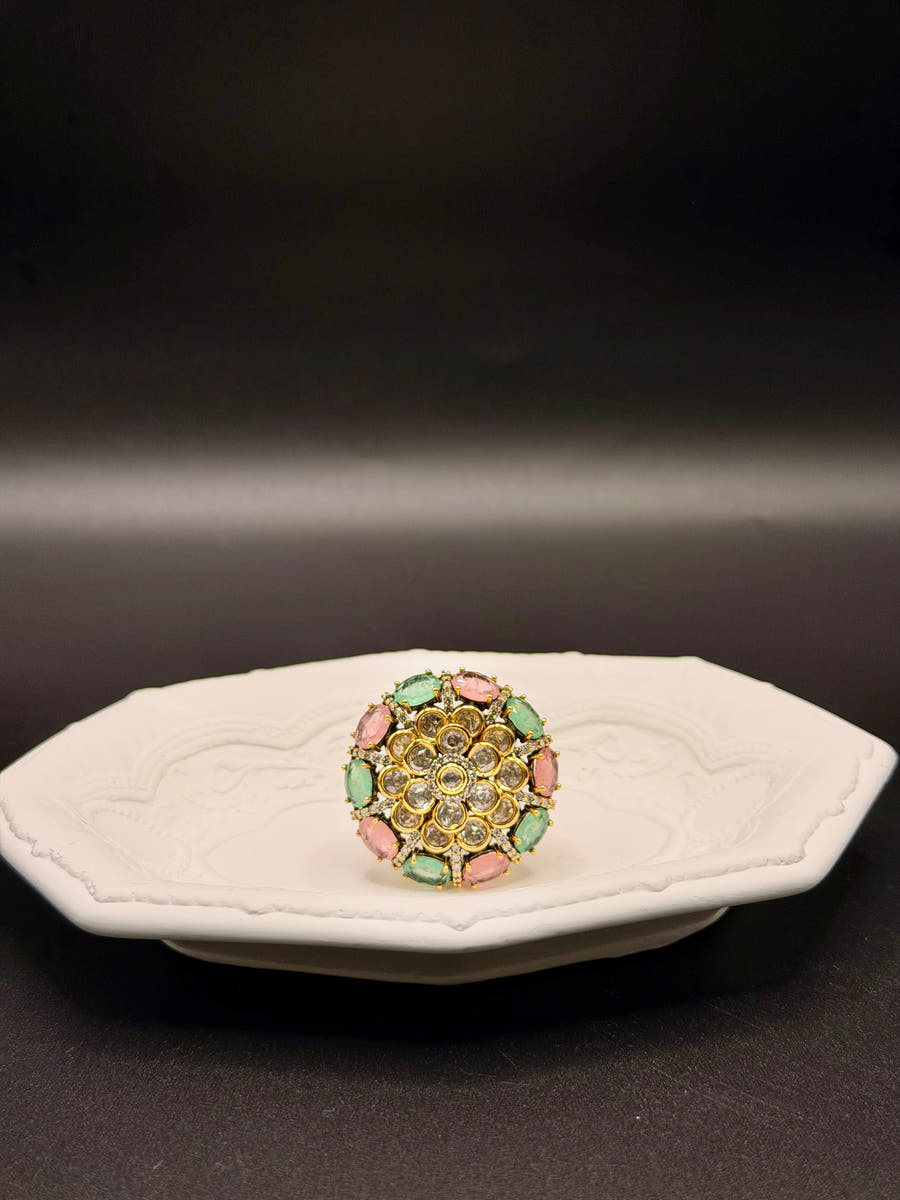 Garden Polki Cocktail Ring