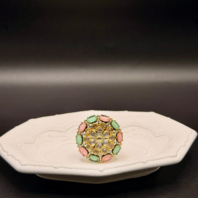 Garden Polki Cocktail Ring