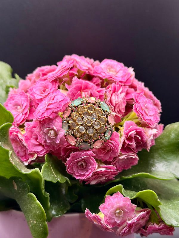 Garden Polki Cocktail Ring