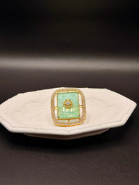 Regal Emerald Statement Ring