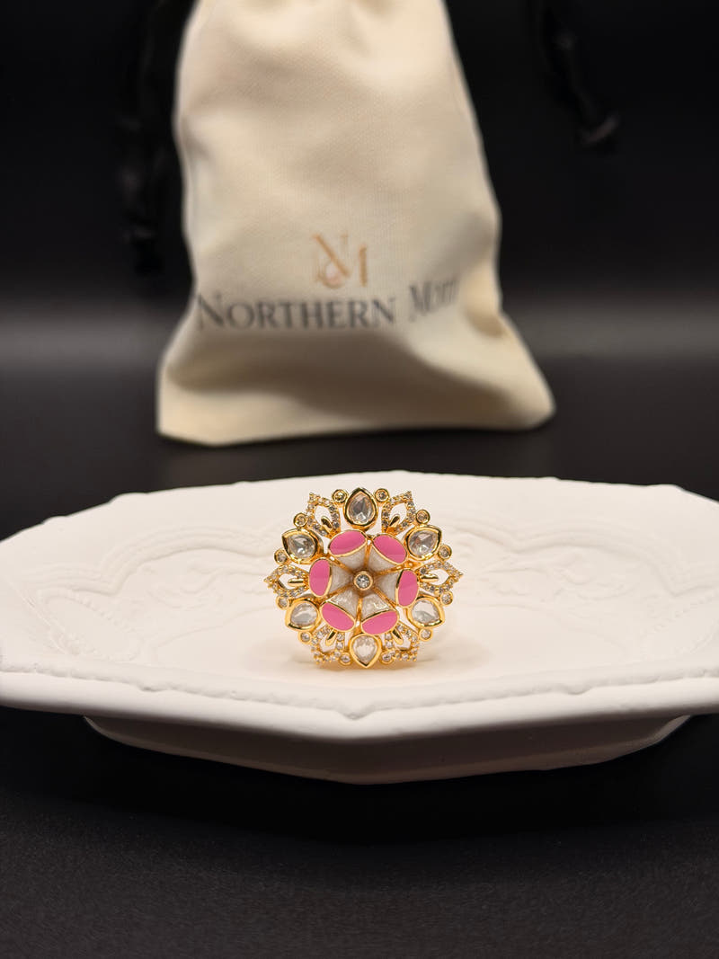 Rose Petal Cocktail Ring - Image 1