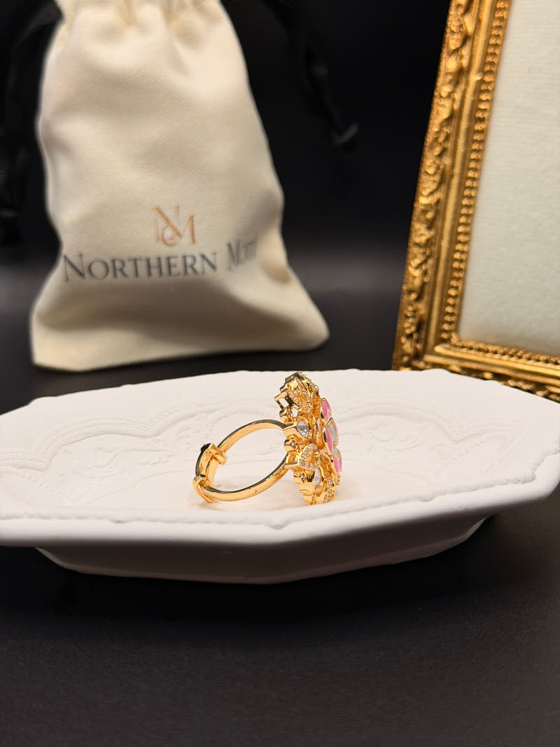 Rose Petal Cocktail Ring - Image 2