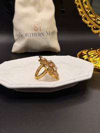 Blush Polki Vine Ring
