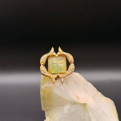 Golden Fish Panna Ring