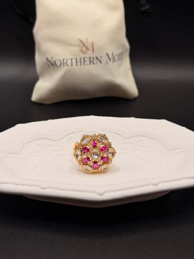 Ruby Dome Polki Ring - Image 1