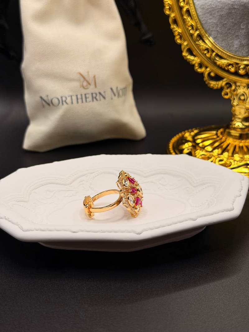 Ruby Dome Polki Ring - Image 2