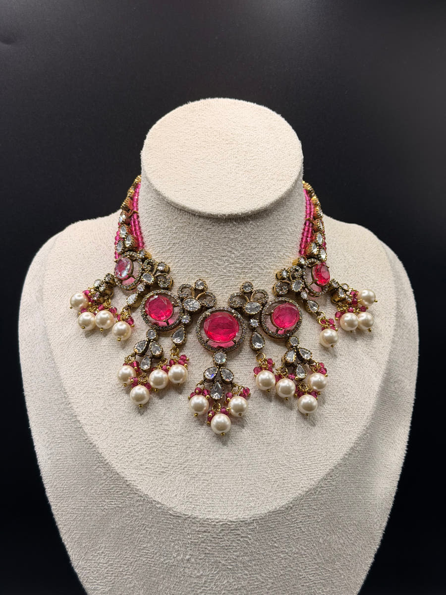 Pink Blossom Pearl Necklace
