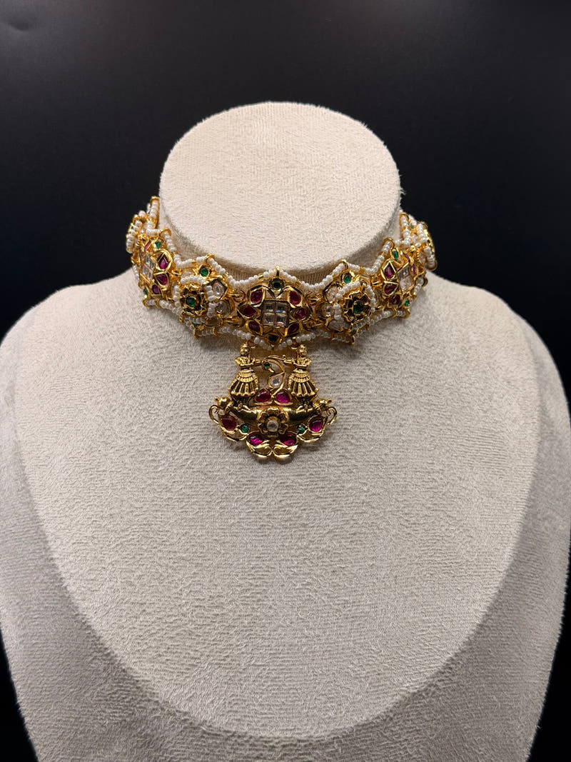 Temple Moti Choker Set - Image 1