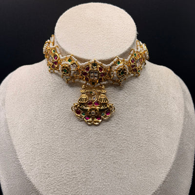 Temple Moti Choker Set