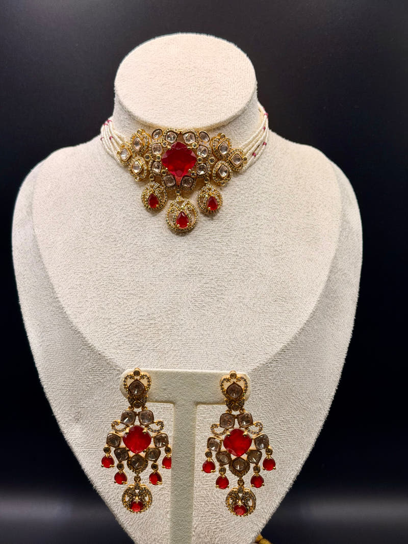 Laal Moti Choker Set - Image 2