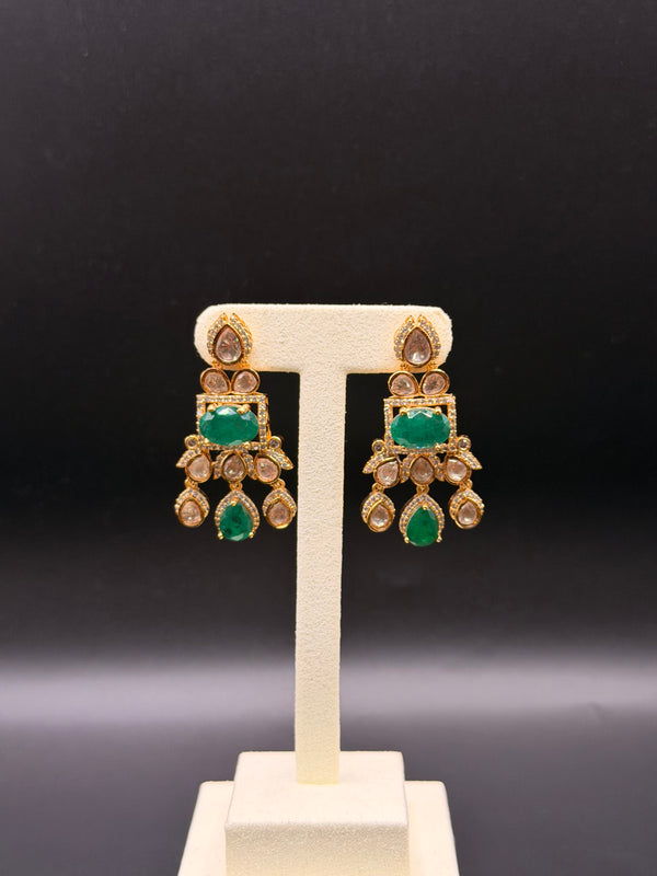 Emerald Pearl Polki Set