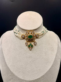 Emerald Pearl Polki Set
