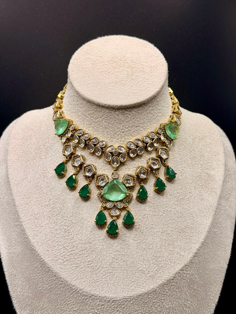 Mint Emerald Polki Set - Image 1