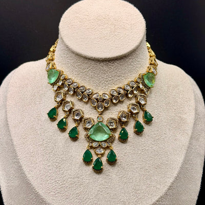 Mint Emerald Polki Set
