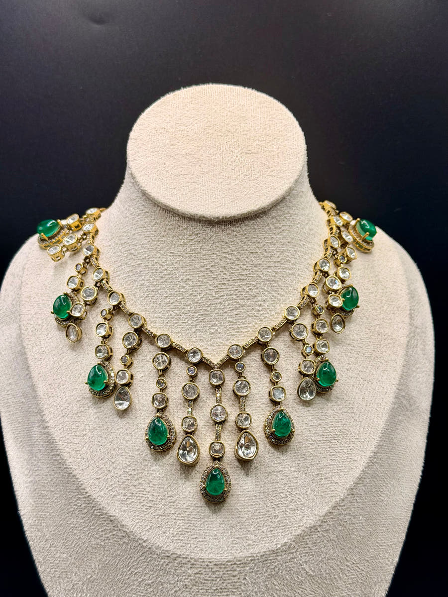 Green Tassel Necklace